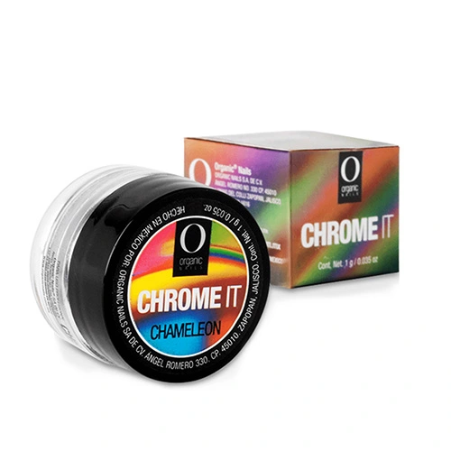 chrome mirror organic nails